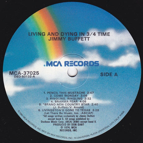 Jimmy Buffett : Living And Dying In 3/4 Time (LP, Album, RE)