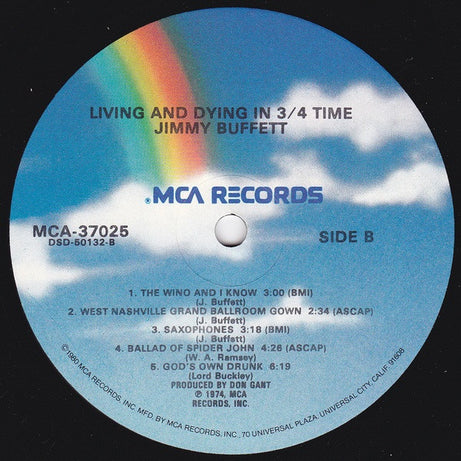 Jimmy Buffett : Living And Dying In 3/4 Time (LP, Album, RE)