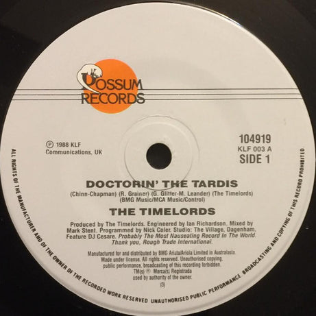 The Timelords : Doctorin' The Tardis (7", Single)