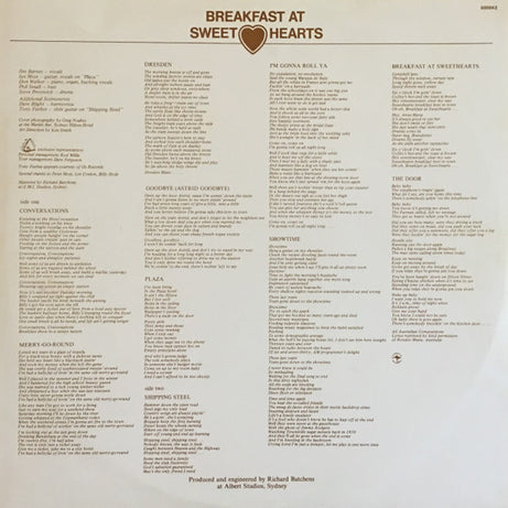 Cold Chisel : Breakfast At Sweethearts (LP, Album, RE, RP)