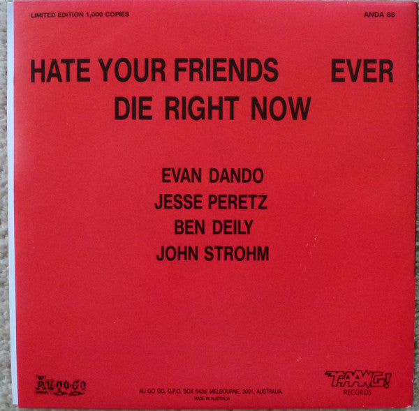 The Lemonheads : Hate Your Friends (7", Single, Ltd, Yel)