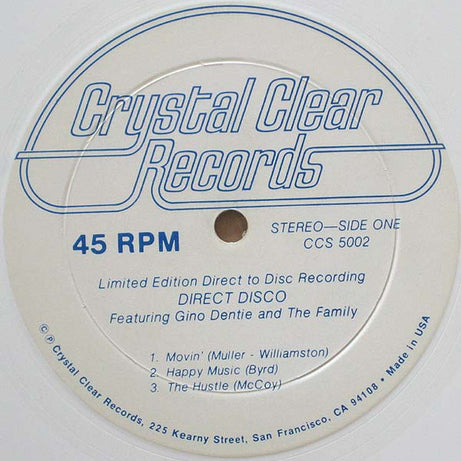 Gino Dentie And The Family : Direct Disco (12", Whi)