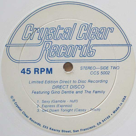 Gino Dentie And The Family : Direct Disco (12", Whi)