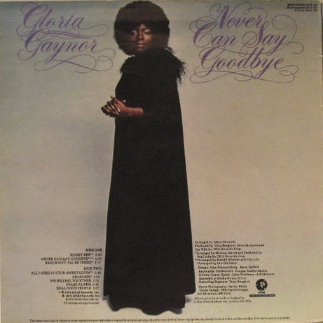 Gloria Gaynor : Never Can Say Goodbye (LP, Album, P/Mixed)