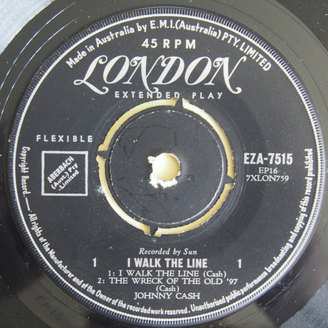 Johnny Cash : I Walk The Line (7", EP, Kno)
