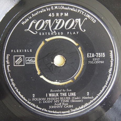 Johnny Cash : I Walk The Line (7", EP, Kno)