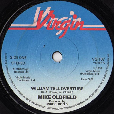Mike Oldfield : William Tell Overture (7", Single, Sol)