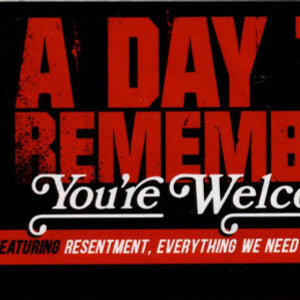 A Day To Remember : You're Welcome (LP, Album, Bla)