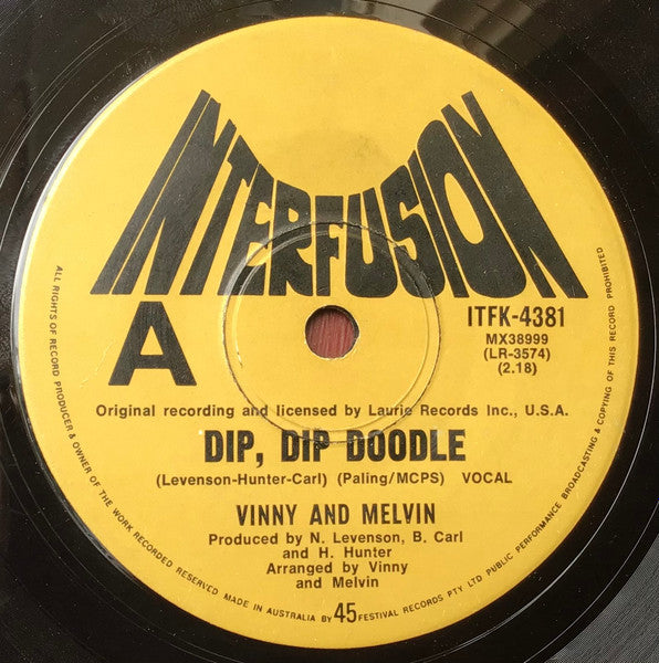 Vinny And Melvin : Dip, Dip Doodle (7", Single)