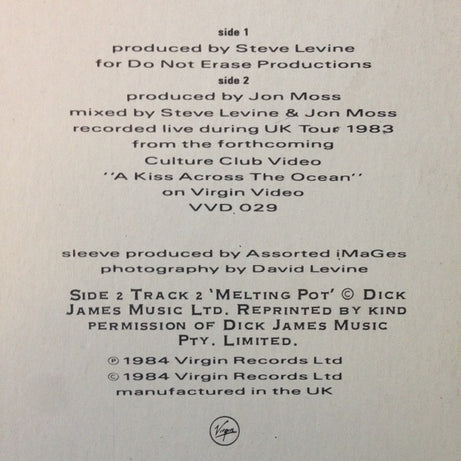 Culture Club : It's A Miracle / Miss Me Blind (12")