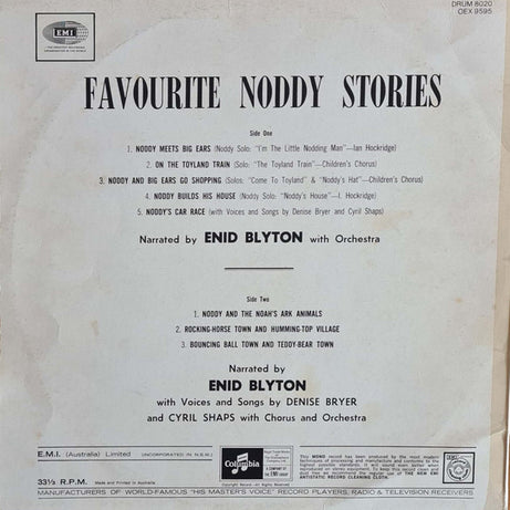 Enid Blyton : Favourite Noddy Stories (LP, Album, Mono)