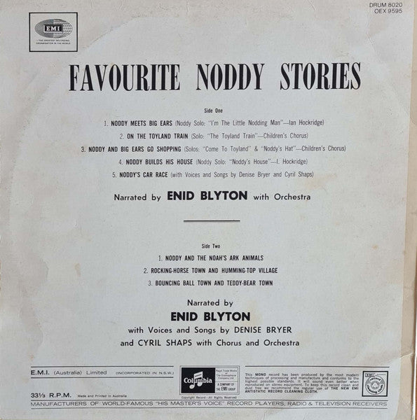 Enid Blyton : Favourite Noddy Stories (LP, Album, Mono)
