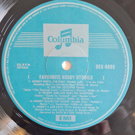 Enid Blyton : Favourite Noddy Stories (LP, Album, Mono)