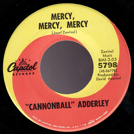 "Cannonball" Adderley* : Mercy, Mercy, Mercy / Games (7", Single, Scr)