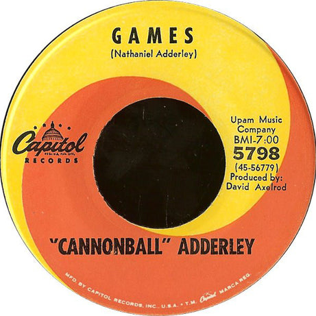 "Cannonball" Adderley* : Mercy, Mercy, Mercy / Games (7", Single, Scr)