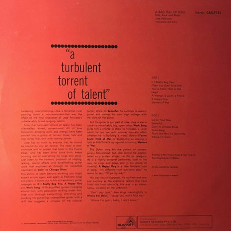 José Feliciano : A Bag Full Of Soul (LP, Album)