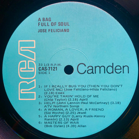 José Feliciano : A Bag Full Of Soul (LP, Album)