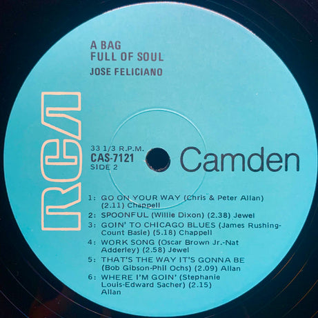 José Feliciano : A Bag Full Of Soul (LP, Album)