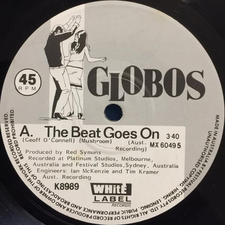 Globos : The Beat Goes On (7", Single)