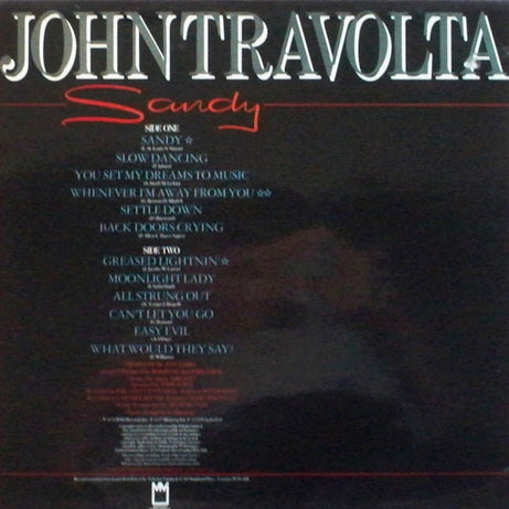 John Travolta : Sandy (LP, Album)