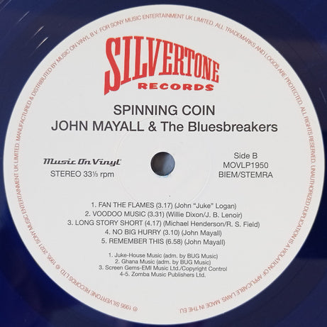 John Mayall & The Bluesbreakers : Spinning Coin (LP, Album, Ltd, Num, RE, 180)
