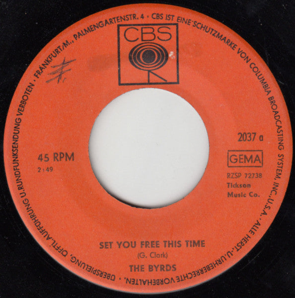 The Byrds : Set You Free This Time (7", Single)