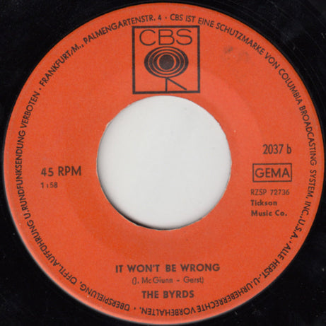 The Byrds : Set You Free This Time (7", Single)