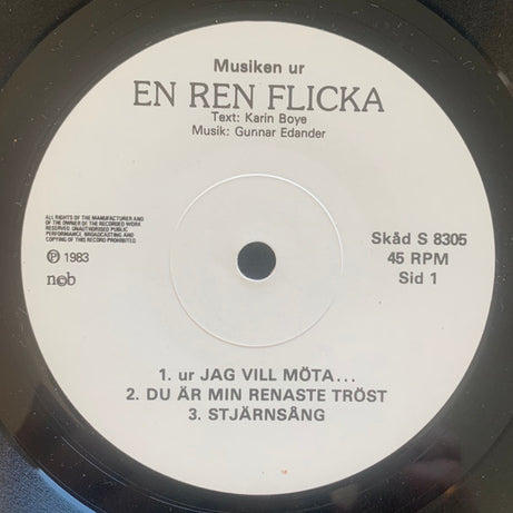 Lotte Möller, Gunnar Edander : En Ren Flicka (7", EP)
