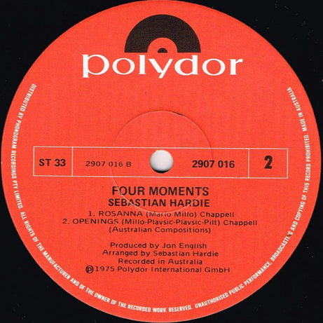 Sebastian Hardie : Four Moments (LP, Album, Gat)
