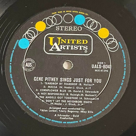 Gene Pitney : Sings Just For You (LP, Album)