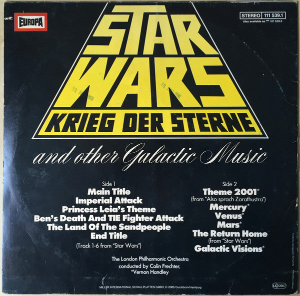 London Philharmonic Orchestra : Star Wars - Krieg Der Sterne - Galactic Music (LP)