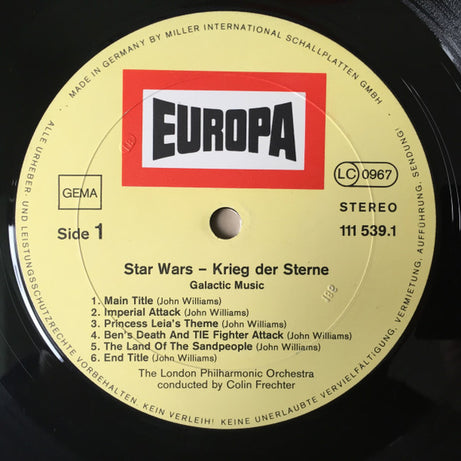 London Philharmonic Orchestra : Star Wars - Krieg Der Sterne - Galactic Music (LP)