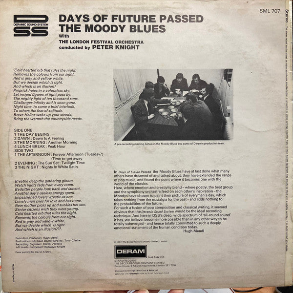 The Moody Blues With The London Festival Orchestra Conducted By Peter Knight (5) : Days Of Future Passed (LP, Album, RP)