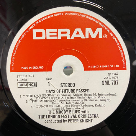 The Moody Blues With The London Festival Orchestra Conducted By Peter Knight (5) : Days Of Future Passed (LP, Album, RP)