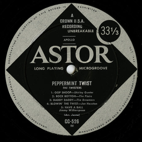 Various : Peppermint Twist: The Twisters (LP, Comp, Mono)