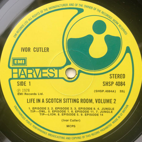 Ivor Cutler : Life In A Scotch Sitting Room Volume 2 (LP, Album)