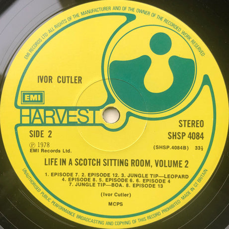 Ivor Cutler : Life In A Scotch Sitting Room Volume 2 (LP, Album)