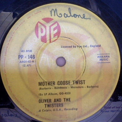 Oliver And The Twisters : Mother Goose Twist / Locomotion Twist (7", Single)