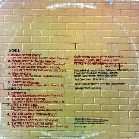 Brownsville Station : School Punks (LP, Album, PR)