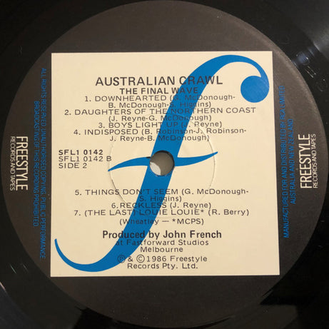 Australian Crawl : The Final Wave (LP, Album, Gat)