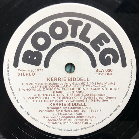 Kerrie Biddell : Kerrie Biddell (LP)