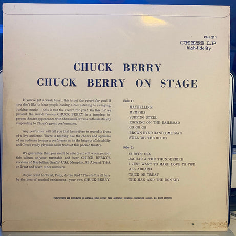Chuck Berry : Chuck Berry On Stage (LP, Album)