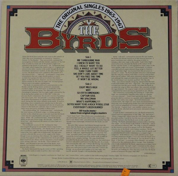 The Byrds : The Original Singles 1965-1967 Volume 1 (LP, Comp, Mono, RE)