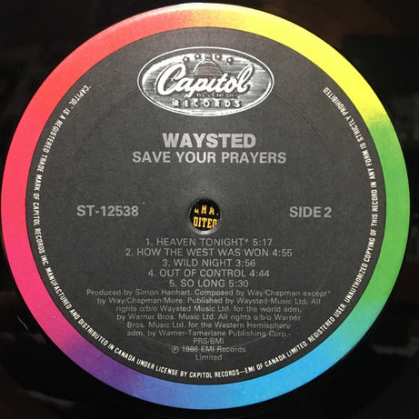 Waysted : Save Your Prayers (LP, Album)