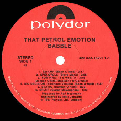 That Petrol Emotion : Babble (LP, Album)