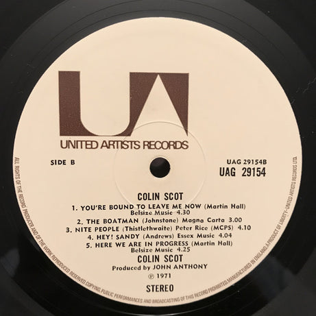 Colin Scot : Colin Scot (LP, Album, Gat)