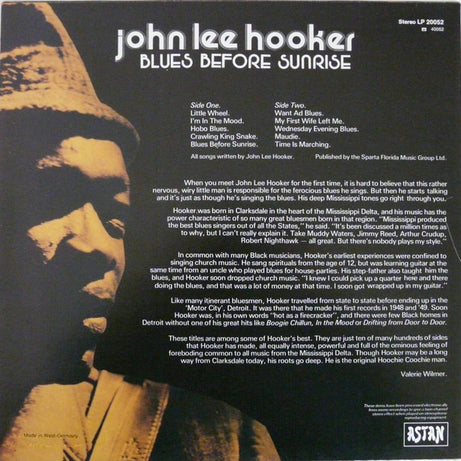John Lee Hooker : Blues Before Sunrise (LP, Comp)