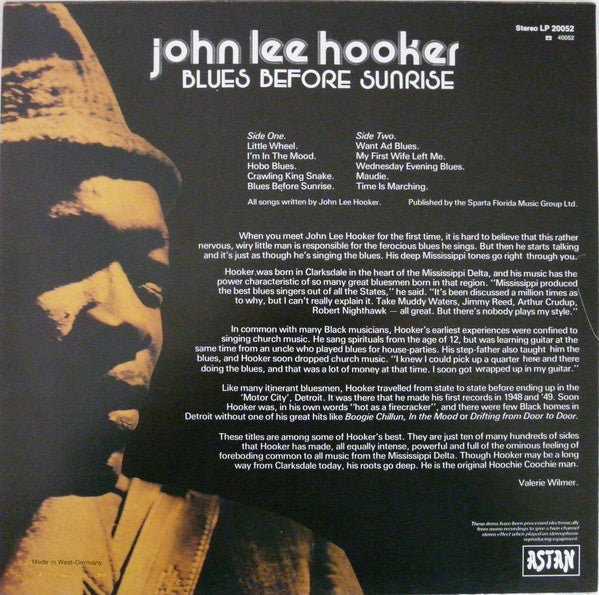 John Lee Hooker : Blues Before Sunrise (LP, Comp)