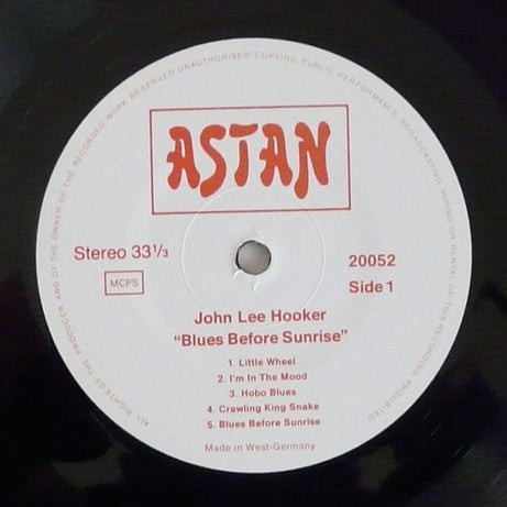 John Lee Hooker : Blues Before Sunrise (LP, Comp)
