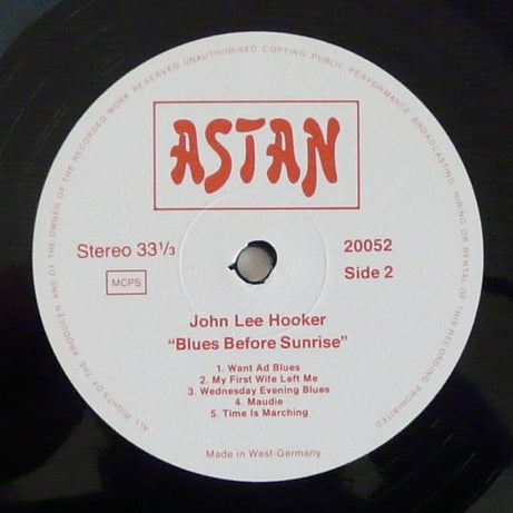 John Lee Hooker : Blues Before Sunrise (LP, Comp)